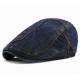 Mens Casual Washed Cotton Beret Hat Outdoor Adjustable Painter Cabbie Newsboy Caps