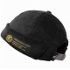 Mens Corduroy Adjustable Solid French Brimless Hat Vogue Retro Skullcap Sailor Cap