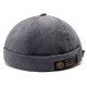 Mens Corduroy Adjustable Solid French Brimless Hat Vogue Retro Skullcap Sailor Cap