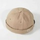 Mens Cotton Simple Planet Print Adjustable Solid French Brimless Hats Vogue Retro Skullcap Sailor Cap