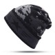 Mens Crimped Winter Plus Velvet Warm Slouchy Knit Beanie Hat Casual Plus Size Earmuffs Skull Cap