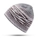 Mens Ethnic Stripe Winter Earmuffs Knit Beanie Hat Outdoor Slouchy Ski  Skull Cap