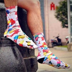 Mens Knee High Womens Funny Cosplay Mermaid Stockings 3D Printing Socks