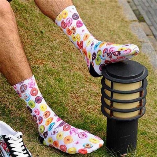 Mens Knee High Womens Funny Cosplay Mermaid Stockings 3D Printing Socks