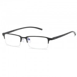 Mens Metal Blue Light Blocking Computer Glasses Business Aluminum Half Frame Glasses Goggles