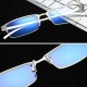 Mens Metal Blue Light Blocking Computer Glasses Business Aluminum Half Frame Glasses Goggles