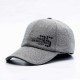 Mens Middle-aged Cotton Earmuffs Letter Embroidered Baseball Cap Adjustable Dad Peaked Hat