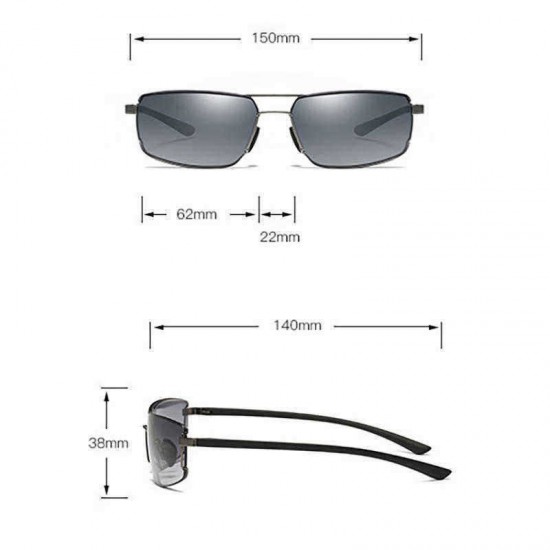 Mens Summer Outdoor UV400 Non-Polarized Frameless Sunglasses Driving Mirrored Glasses Eyewear