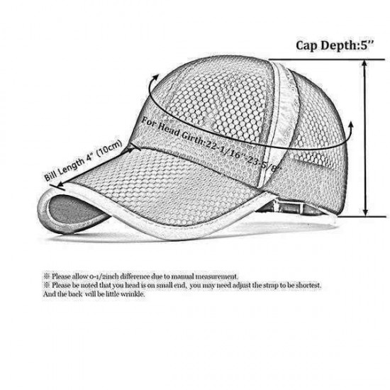 Men's Sunshade Casual Mesh Cap Thin Breathable Baseball Cap Summer Outdoor Fishing Long Sun Hat