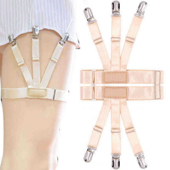 Men's Suspenders Braces For Man Shirt Anti-skid Clip Thigh Ring Garter Belt