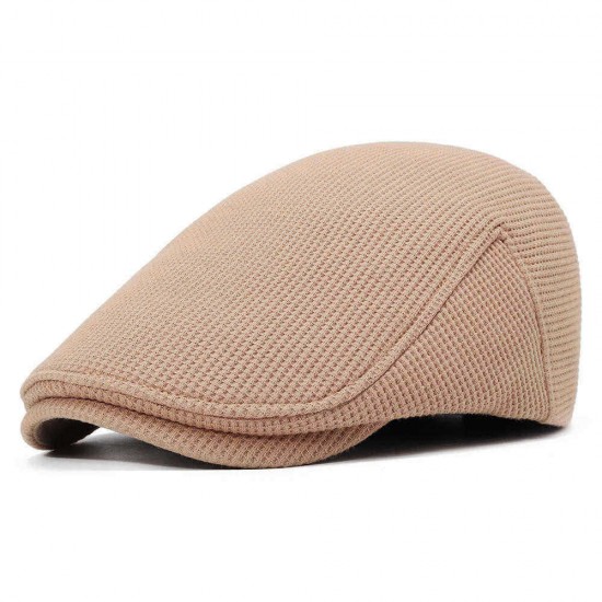 Men's Thickened Warm Fleece Lining Vintage Peaked Cap Gentlemen Forward Cap