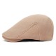 Men's Thickened Warm Fleece Lining Vintage Peaked Cap Gentlemen Forward Cap