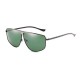 Mens Trendy Metal Polarized Sunglasses Anti-UV Mirror Rivet Decorative Goggles for Driving