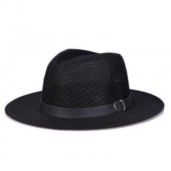 Mens Unisex Mesh British Jazz Sun Hat Outdoor Travel Breathable Sunscreen Fedora Cap