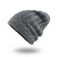 Mens Unisex Winter Plus Velvet Warm Slouchy Knit Beanie Hat Casual Plus Size Earmuffs Skull Cap