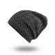 Mens Unisex Winter Plus Velvet Warm Slouchy Knit Beanie Hat Casual Plus Size Earmuffs Skull Cap