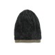 Mens Unisex Winter Plus Velvet Warm Slouchy Knit Beanie Hat Casual Plus Size Earmuffs Skull Cap