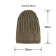 Mens Unisex Winter Plus Velvet Warm Slouchy Knit Beanie Hat Casual Plus Size Earmuffs Skull Cap