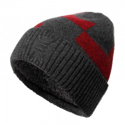 Mens Unisex Woolen Blending Knit Beanie Hat Winter Warm Earmuffs Slouchy Skull Cap