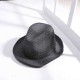 Mens Vintage Cotton Linen Crimping Jazz Hat Bucket Hat Beach Cap Travel Breathable Sun Hat