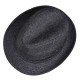 Mens Vintage Cotton Linen Crimping Jazz Hat Bucket Hat Beach Cap Travel Breathable Sun Hat