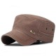 Mens Washed Cotton Copper standard Flat Hat Outdoor Sunscreen Military Army Peaked Dad Cap