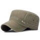 Mens Washed Cotton Copper standard Flat Hat Outdoor Sunscreen Military Army Peaked Dad Cap