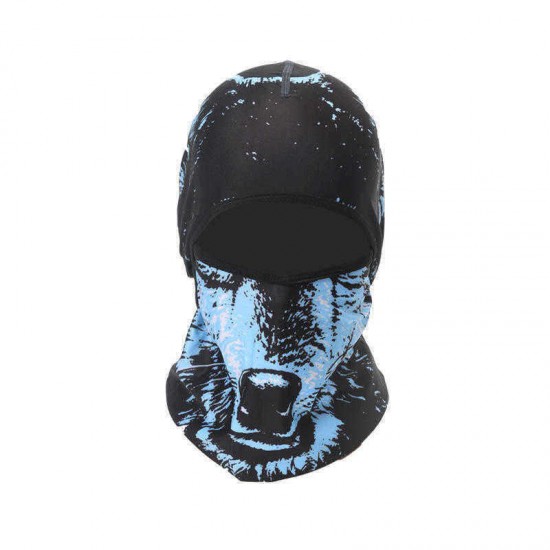 Mens Winter Animal Windproof Sweat Wicking Riding Mask Outdoor Neck Protector Face Mask Cap