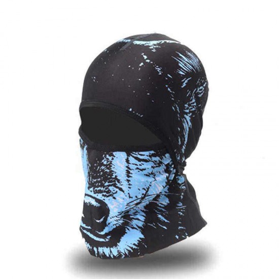 Mens Winter Animal Windproof Sweat Wicking Riding Mask Outdoor Neck Protector Face Mask Cap