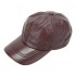 Mens Winter Windproof Cow Leather Baseball Cap Fashion Outdoor Adjustable Forward Hat