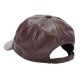 Mens Winter Windproof Cow Leather Baseball Cap Fashion Outdoor Adjustable Forward Hat