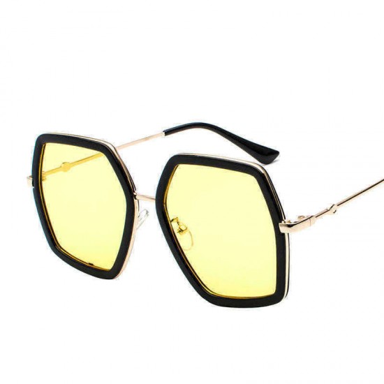 Men's Woman's Multicolor Square Frame Sunglasses Metal Frame Sunglasses