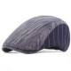 Mens Women Cotton Beret Hat Stripe Buckle Adjustable Paper Boy Newsboy Cabbie Golf Gentleman Cap