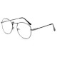 Mens Women Lightweight Round Frame Fake Glasses Outdoor Decoration Non Reading Glasses