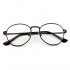 Mens Women Lightweight Round Frame Fake Glasses Outdoor Decoration Non Reading Glasses