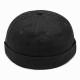 Mens Womens Adjustable Cotton French Brimless Hats Outdoor Plain Skullcap Sailor Cap