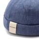 Mens Womens Adjustable Cotton French Brimless Hats Outdoor Plain Skullcap Sailor Cap