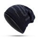 Mens Womens Plus Velvet Thicken Earmuffs Knit Beanie Cap Outdoor Solid Slouchy Ski Skullcap