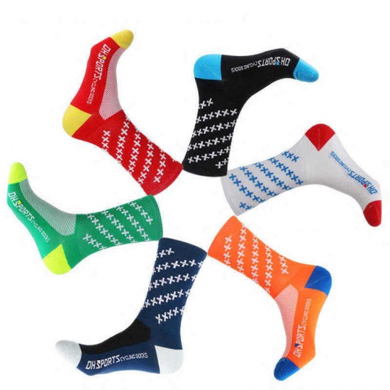 Mens Womens Riding Cushion Crew Sock Breathable Anti Skid Athletic Socks