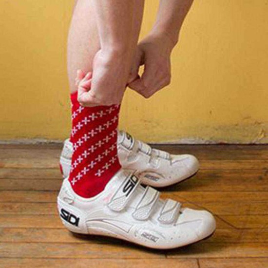 Mens Womens Riding Cushion Crew Sock Breathable Anti Skid Athletic Socks