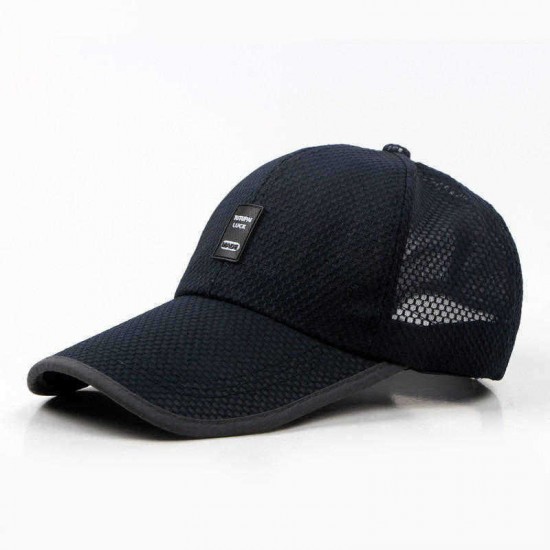 Mens Womens Summer Acrylic Mesh Visor Baseball Cap Outdoor Casual Breathable Adjustable Sports Hat