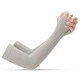 Men's Women's Sun Protection Gloves Arm Sleeves Solid Color Simple Style All Match Accessory