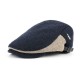 Men's Woolen Contrast Knit Cap Casual Hat Beret Caps