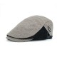 Men's Woolen Contrast Knit Cap Casual Hat Beret Caps