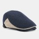 Men's Woolen Contrast Knit Cap Casual Hat Beret Caps