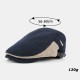 Men's Woolen Contrast Knit Cap Casual Hat Beret Caps