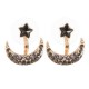 Moon Star Earrings Sweet Rhinestone Women Gift