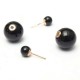 Multicolor Double Beads Earrings Frosted Ear Studs For Women