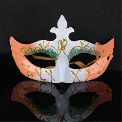 Multicolor Halloween Props Gold Dust Masquerade Mask