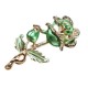 Multicolor Rhinestone Rose Flower Brooch Pins For Women